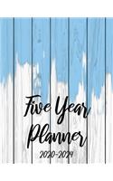 2020-2024 Five Year Planner: Beach Wooden 60 Months Appointment Calendar 5 year Monthly Planner 8.5 x 11 Business Planners and Journal Agenda Schedule Organizer Logbook With Hol