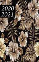 2020 / 2021: Kalender / Planer für das Jahr 2020 bis 2021 mit eleganten Blumen Cover