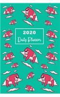 2020 Daily Planner: 12 Month: January 1 2020 - December 31 2020 Diary / 365 Pages - ( Daily Hourly Planner ) Page A Day With Cute Baby Sloth Pattern Cover