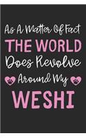 As A Matter Of Fact The World Does Revolve Around My Weshi: Lined Journal, 120 Pages, 6 x 9, Weshi Dog Gift Idea, Black Matte Finish (As A Matter Of Fact The World Does Revolve Around My Weshi Journal)