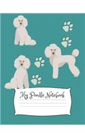 My Poodle Notebook: Cute Dog Breed Composition Notebook Wide Ruled Lined Paper