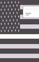 Thin White Line Composition Notebook: Thin White Line Composition Notebook, EMS Notebook, EMT Journal, Thin White Line Notebook, 7.44 X 9.69 College Ruled Paper with 120 Pages