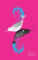 Narwhal Notebook: Cute Narwhals Wide Ruled Composition Hot Pink Note Book for Kids. Lined Paper Journal Diary, Stylish 8.5 X 11 Inch Soft Cover, for Home or Elementar