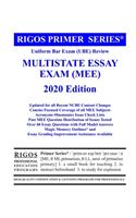 Rigos Primer Series Uniform Bar Exam (UBE) Review Multistate Essay Exam (MEE)
