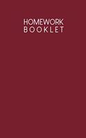 Homework Booklet: Booklet for children + pupils + students - Design: Red