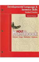 Holt Handbook Developmental Language & Sentence Skills Guided Practice Second Course