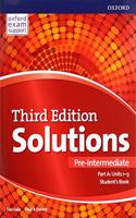 Solutions: Pre-Intermediate: Student's Book A Units 1-3