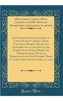 The Proposed Final Judgement in United States V. Airline Tariff Publishing Hearing Before the Subcommittee on Aviation of the Committee on Public Works and Transportation, House of Representatives, One Hundred Third Congress, First Session, April 2