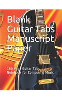 Blank Guitar Tabs Manuscript Paper