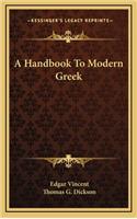 A Handbook to Modern Greek