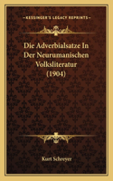 Adverbialsatze In Der Neurumanischen Volksliteratur (1904)