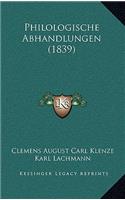 Philologische Abhandlungen (1839)