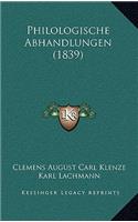 Philologische Abhandlungen (1839)