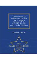 Greene County Soldiers in the Late War