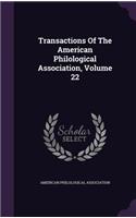 Transactions of the American Philological Association, Volume 22
