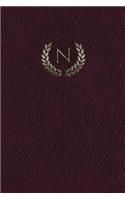 Monogram "N" Notebook: 150 page Journal Diary Notebook