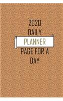 daily calendar 2020 page a day: 6" x 9" notebook for writing.notes.remember.to-DO your daily activities