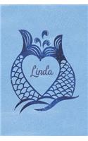 Personalized Daily Journal Diary - Mermaid Tails - Linda