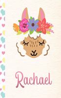 Rachael: 2020. Personalized Weekly Llama Planner For Girls. 8.5x11 Week Per Page 2020 Planner/Diary With Pink Name