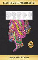 Caras de Mujer Para Colorear