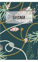 Estonia: Dotted Travel Diary Notebook or Journey Dotted Grid Journal - Holiday Trip Pocketbook for Men and Women with Dots