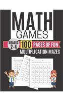 Math Games MULTIPLICATION MAZES 100 Pages of Fun Grades 2-4