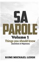 SA PAROLE Volume 1