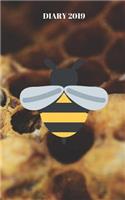 Diary 2019: Bee and Honeycomb(17 Diaries 2019 8" X 5")