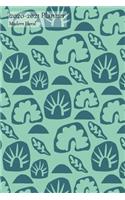 2020-2021 Planner Modern Floral: Medium Academic 2020-21 Agenda With Yearly and Monthly Pages and Leaves on Green Cover
