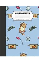 Composition: Book - Wide Ruled - Cute Notebook with Adorable Kitten - Journal for Students / Teachers - 7.44 x 9.69(30 Back to School Notebooks)