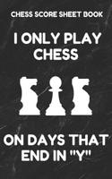 Chess Score Sheet Book