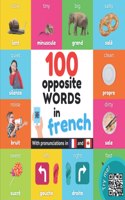 100 opposite words in french: Bilingual picture book for kids: english / french with pronunciations