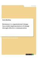 Resistance to organizational change. Successful implementation of change through effective communication