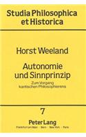 Autonomie Und Sinnprinzip