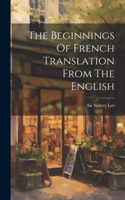 Beginnings Of French Translation From The English