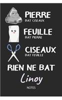 Rien ne bat Linoy - Notes: Noms Personnalisé Carnet de notes / Journal pour les filles et les femmes. Kawaii Pierre Feuille Ciseaux jeu de mots. Fournitures scolaires, premier