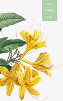 Dot Grid Notes 110 Pages: Vintage Floral Premium Notebook for Professionals and Students, Teachers and Writers - Vintage Botanical Drawing Bright Yellow Blossoms