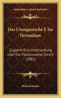 Das Unorganische E Im Orrmulum