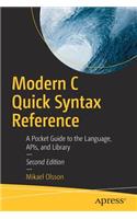 Modern C Quick Syntax Reference