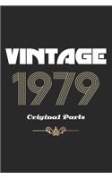 Retro Birthday - Vintage 1979 Notebook Original Parts Gift