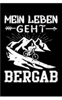 Mein Leben Geht Bergab: Vintage Fahrrad Notizheft Planer Tagebuch MTB - Rennrad - Citybike