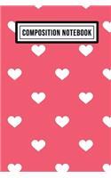 Heart Wide Ruled Composition Notebook: Heart Blank College Ruled Composition Notebook - 110 Pages - Pocket Size 6x9
