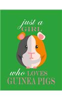 Just A Girl Who Loves Guinea Pigs Notebook (paperback, Green Cover)