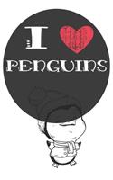 I Heart Penguins: A Cute Penguin Lovers Journal / Notebook / Diary Perfect for Birthday Present or Christmas Gift Great for kids, Teens or Students(6x9 - 110 Blank Li