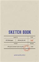 Sketck book 5x8": Cream paper. 108 blank pages for sketching, drawing and doodling artwork in the head [small size]