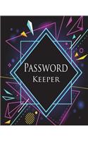 Password Keeper: Password keeper book Size 8x10 inches. This Internet Journal Password organizer book has 110 page 10 Entries per page.