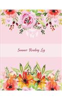 Summer Reading Log: Pink Color Book, Reading Log Gifts For Book Lovers Large Print 8.5" x 11" Reading Log Journal With Summary