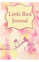 Little Bird Journal: 114 Notebook Lined and Blank Page Softcover Journal, College Ruled Composition Notebook (6x9, 114 Pages), Pink/Yellow(4 Mirage)