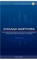 Chicago Sketches: Fusion - Backpack Series 1: Hand sketched & digitally painted illustrations of Chicago's architectural landmarks(1 Fusion Backpack)