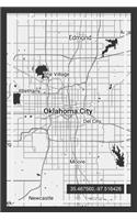 Weekly Planner: Book with Oklahoma City Map Cover Design ( USA )